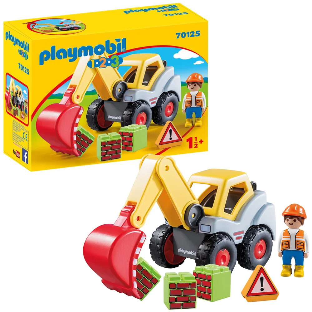 Playmobil 1.2.3 Shovel Excavator for Children 18 Months+ (70125) Bild 1