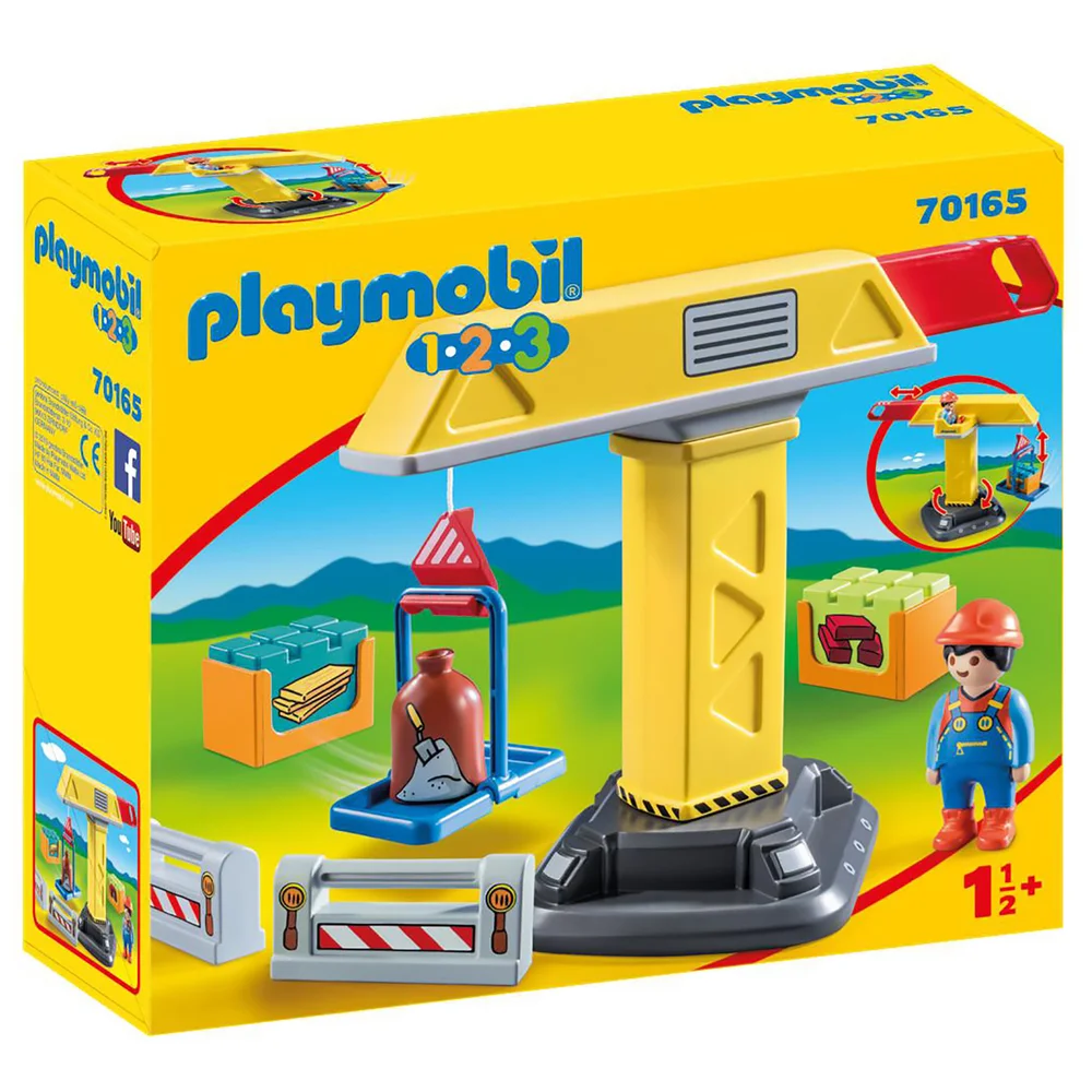 Playmobil 1.2.3 Construction Crane for Children 18 Months+ (70165) Bild 1
