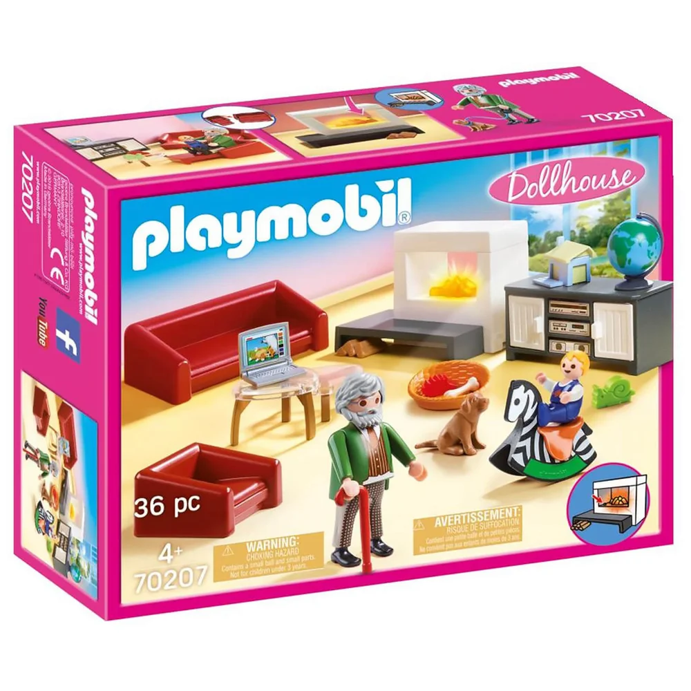 Playmobil Puppenhaus Wohnzimmer mit Kamin (70207) Bild 1