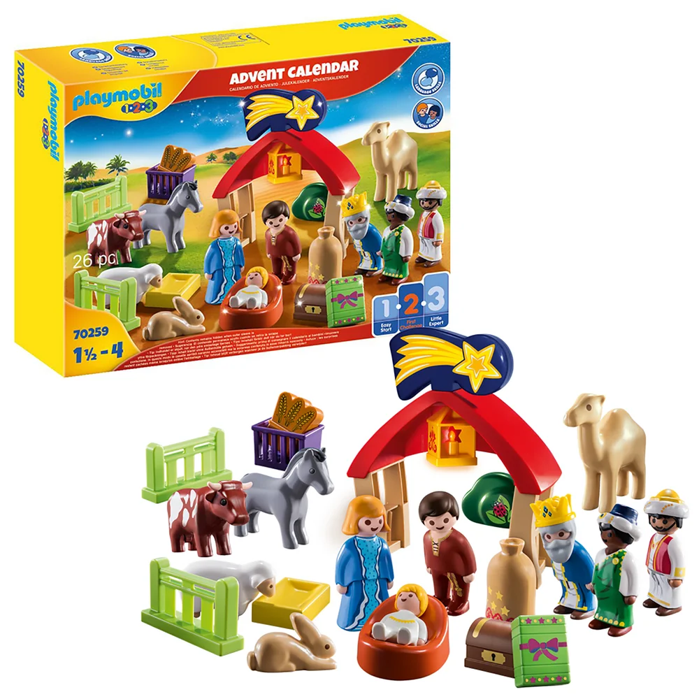 Playmobil 1.2.3 Advent Calendar - Christmas Manger For 18+ Months (70259) Bild 1