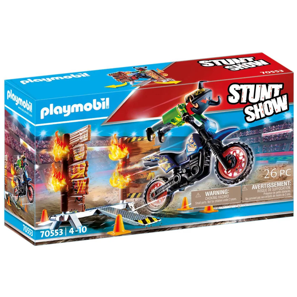 Playmobil Stunt Show Motocross mit feuriger Wand (70553) Bild 1