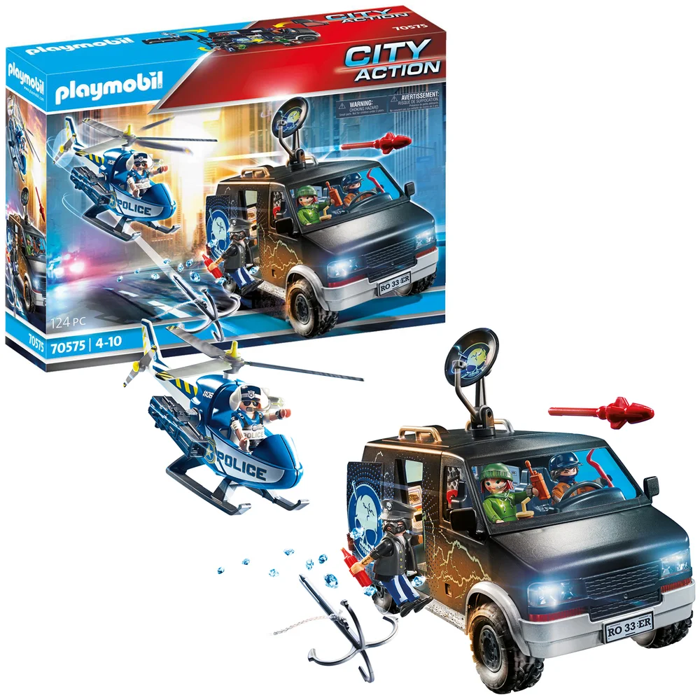 Playmobil City Action Police Helicopter Pursuit with Runaway Van (70575) Bild 1