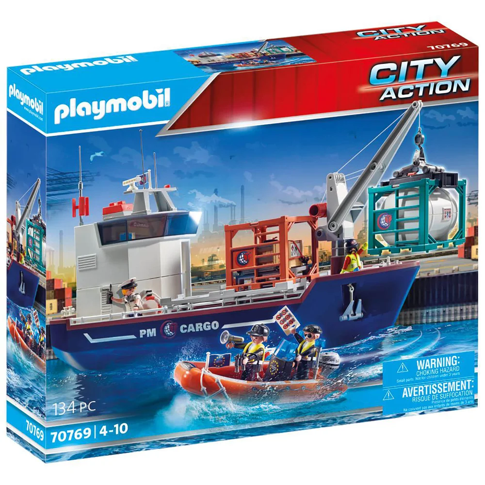 Playmobil Cargo Ship with Boat (70769) Bild 1