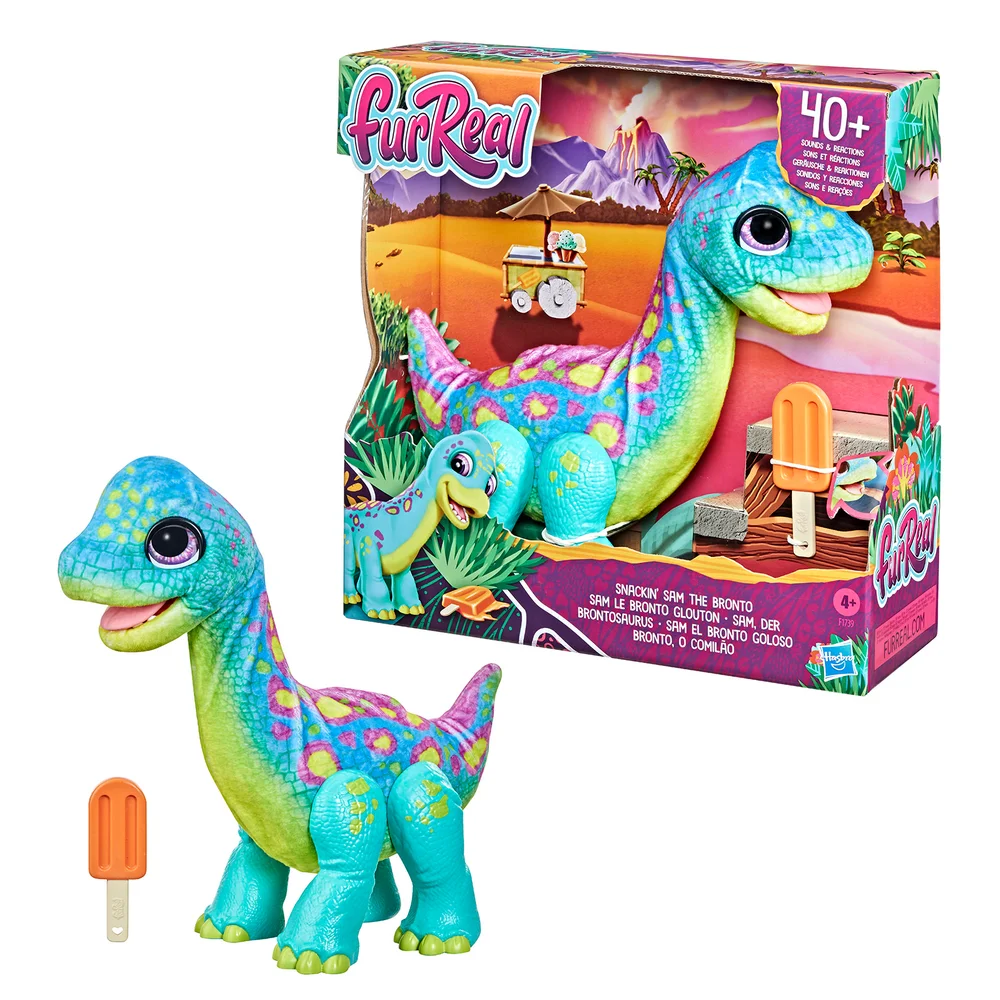 Hasbro furReal - Snackin’ Sam the Bronto Interactive Animatronic Plush Toy Bild 1