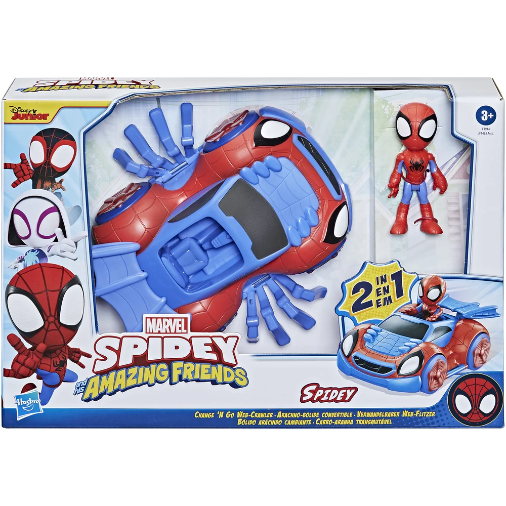 Hasbro Marvel Spidey and His Amazing Friends 2 in 1 Web Crawler Toy Bild 1