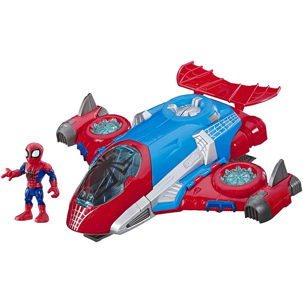 Hasbro Playskool Heroes Marvel Super Hero Adventures Spider-Man Jetquarters 5" Action Figure and Vehicle Bild 1
