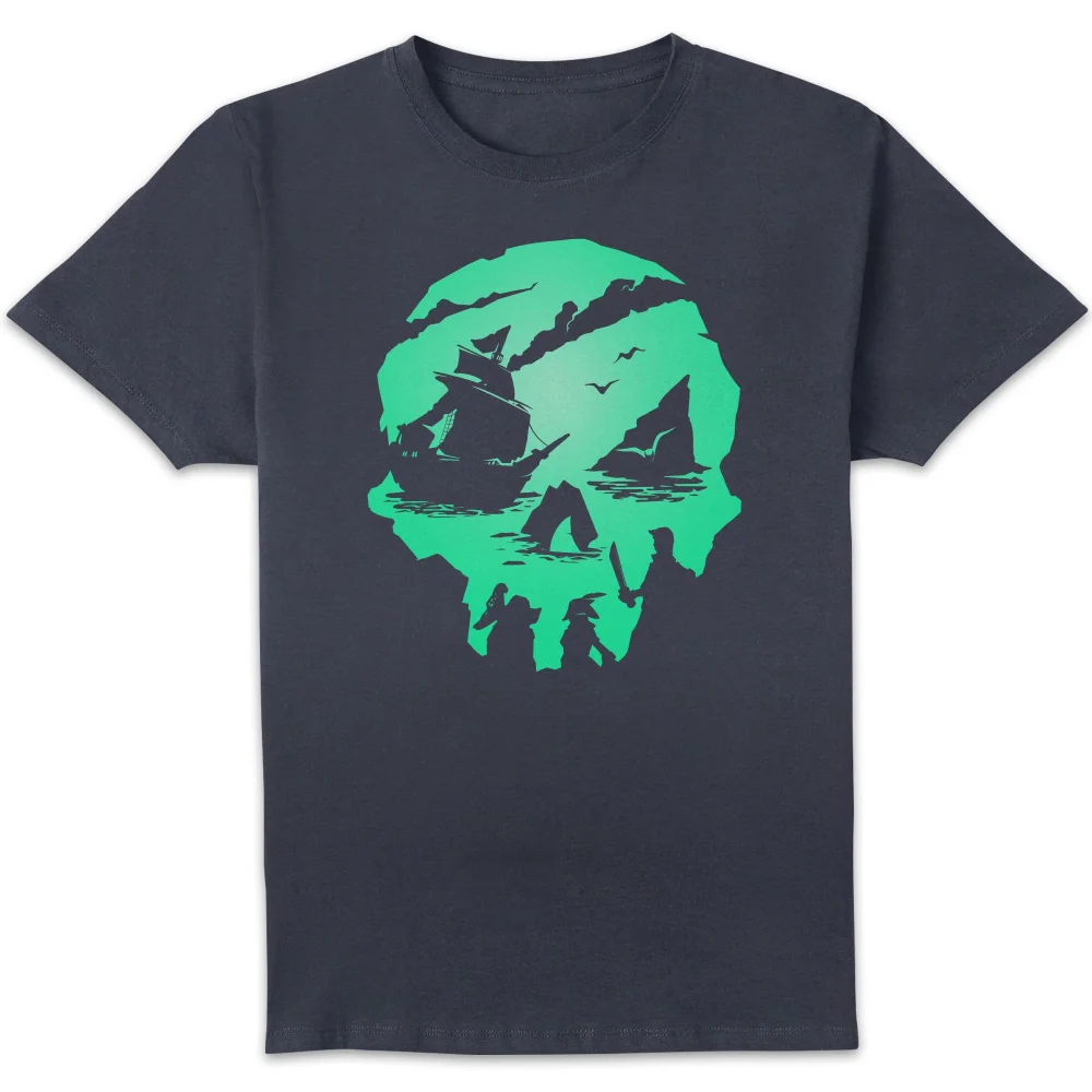 Sea Of Thieves Chest Skull Unisex T-Shirt - Navy - S - Marineblau Bild 1