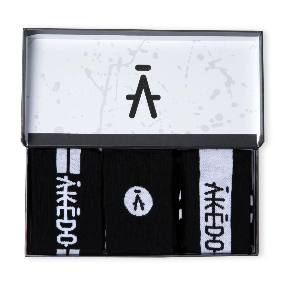 Akedo Footwear - Signature Black Unisex Socks - 3 Pack Bild 1