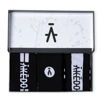 Akedo Footwear - Signature Black Unisex Socks - 3 Pack