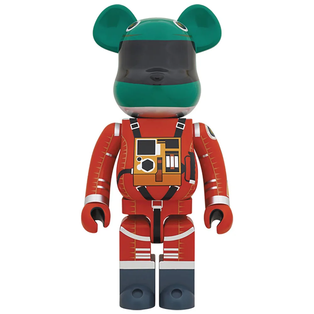 Medicom 2001 A Space Odyssey Grüner Helm & Orange Raumanzug 1000% Be@rbrick Bild 1