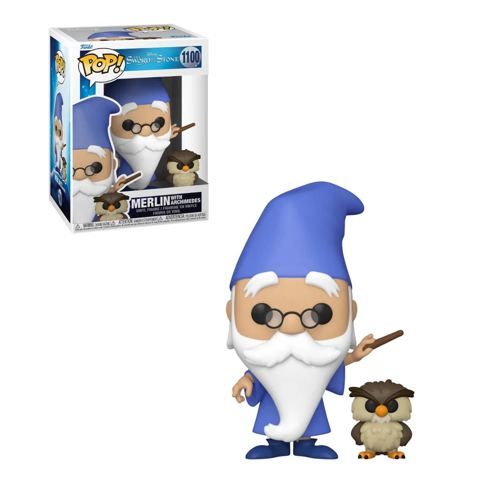 Disney Sword in the Stone Merlin with Archimedes Funko Pop! & Buddy Bild 1