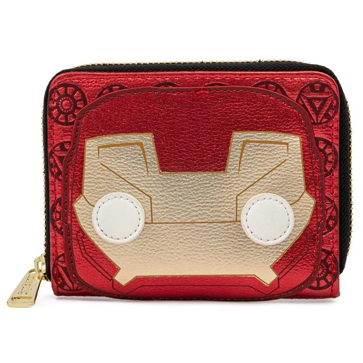 Pop By Loungefly Marvel Ironman Head Zip Around Wallet Bild 1