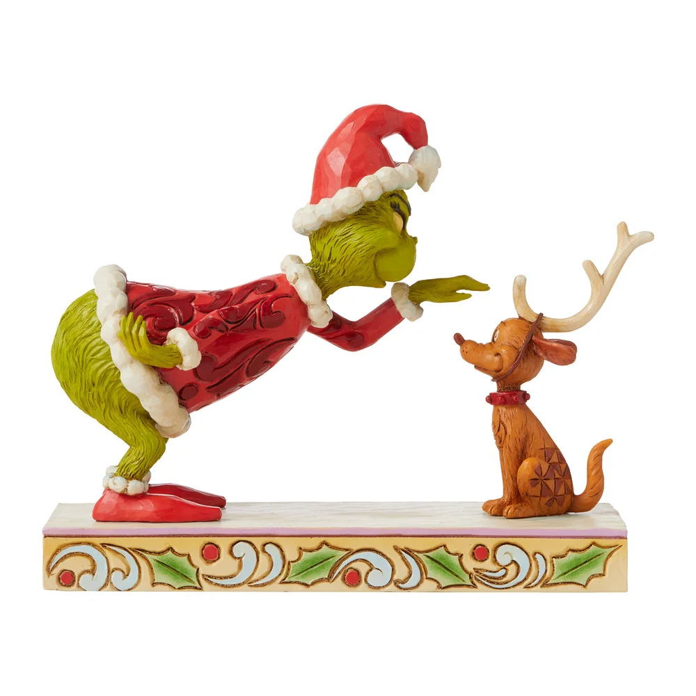 The Grinch By Jim Shore Grinch Patting Max Figurine Bild 1