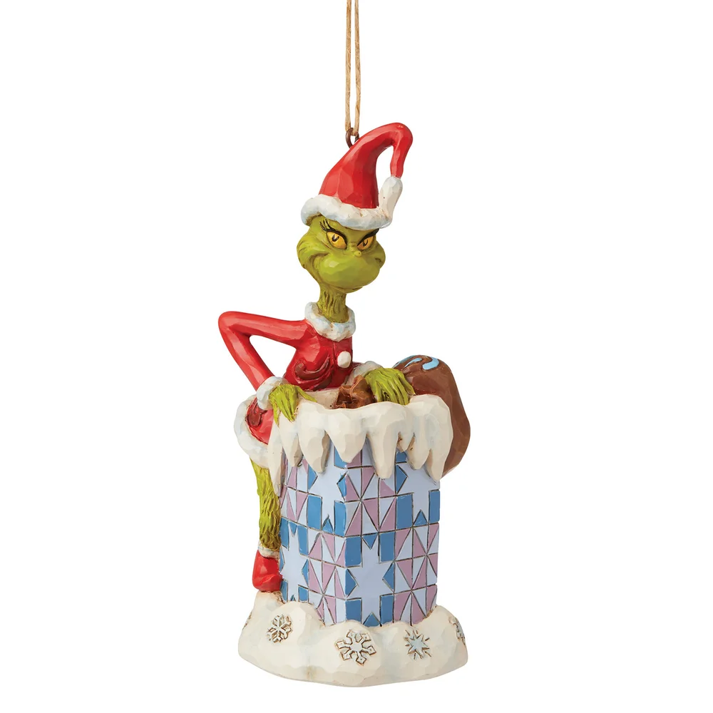 The Grinch By Jim Shore Grinch Climbing In Chimney Hanging Ornament Bild 1