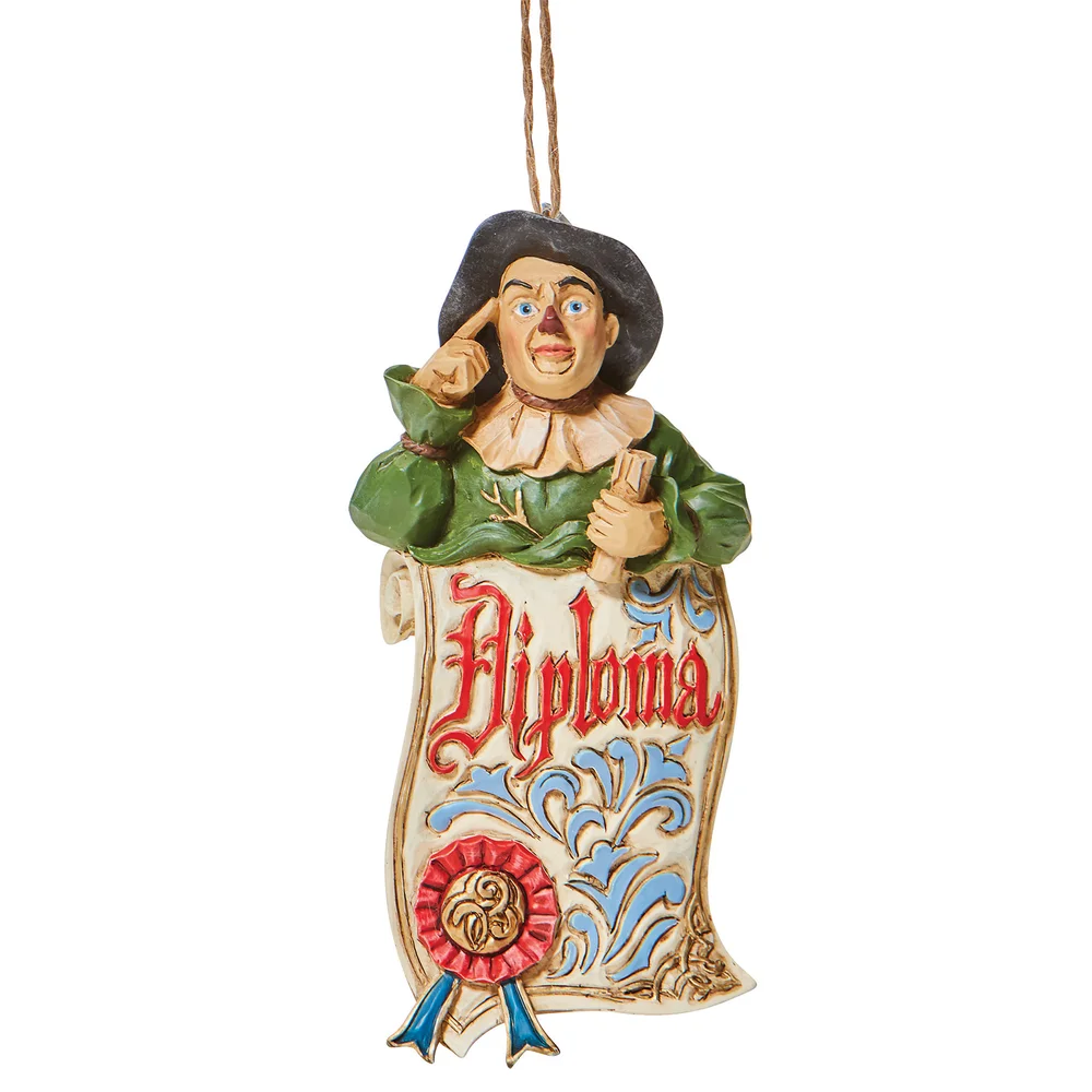Wizard Of Oz By Jim Shore Scarecrow Diploma Hanging Ornament Bild 1
