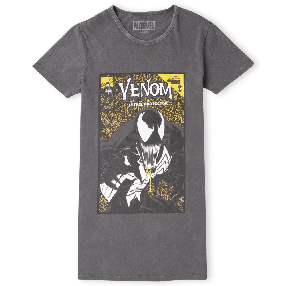 Venom Comic Women's T-Shirt Dress - Black Acid Wash - M Bild 1