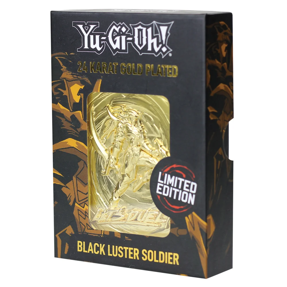 24K vergoldet Yu-Gi-Oh! Schwarzglanz-Soldatenkarte Bild 1