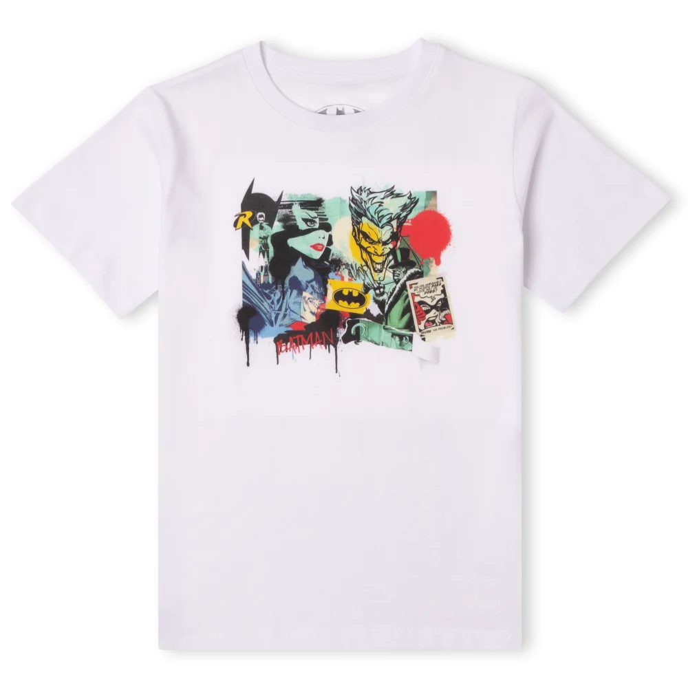 DC Batman Collage Kids' T-Shirt - White - 3-4 Jahre Bild 1