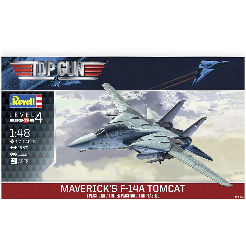 Top Gun - Maverick's F-14A Tomcat Easy Click Model Kit (1:48 Scale) Bild 1