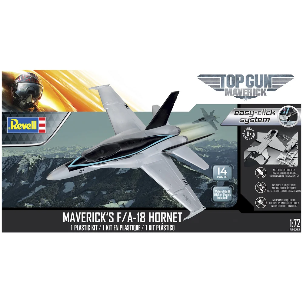 Top Gun Maverick's F/A-18 Hornet Easy Click Model Kit (1:72 Scale) Bild 1