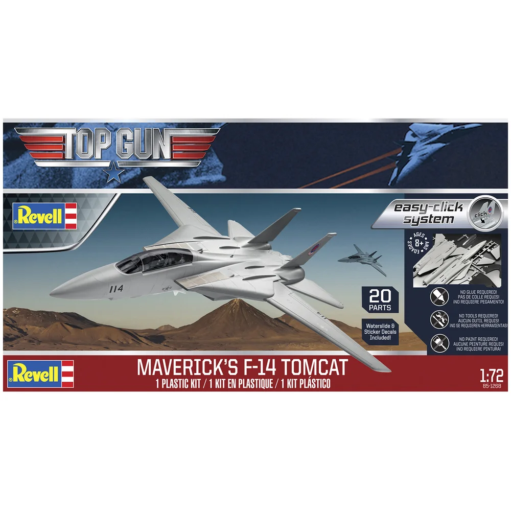 Top Gun - Maverick's F-14 Tomcat Easy Click Model Kit (1:72 Scale) Bild 1