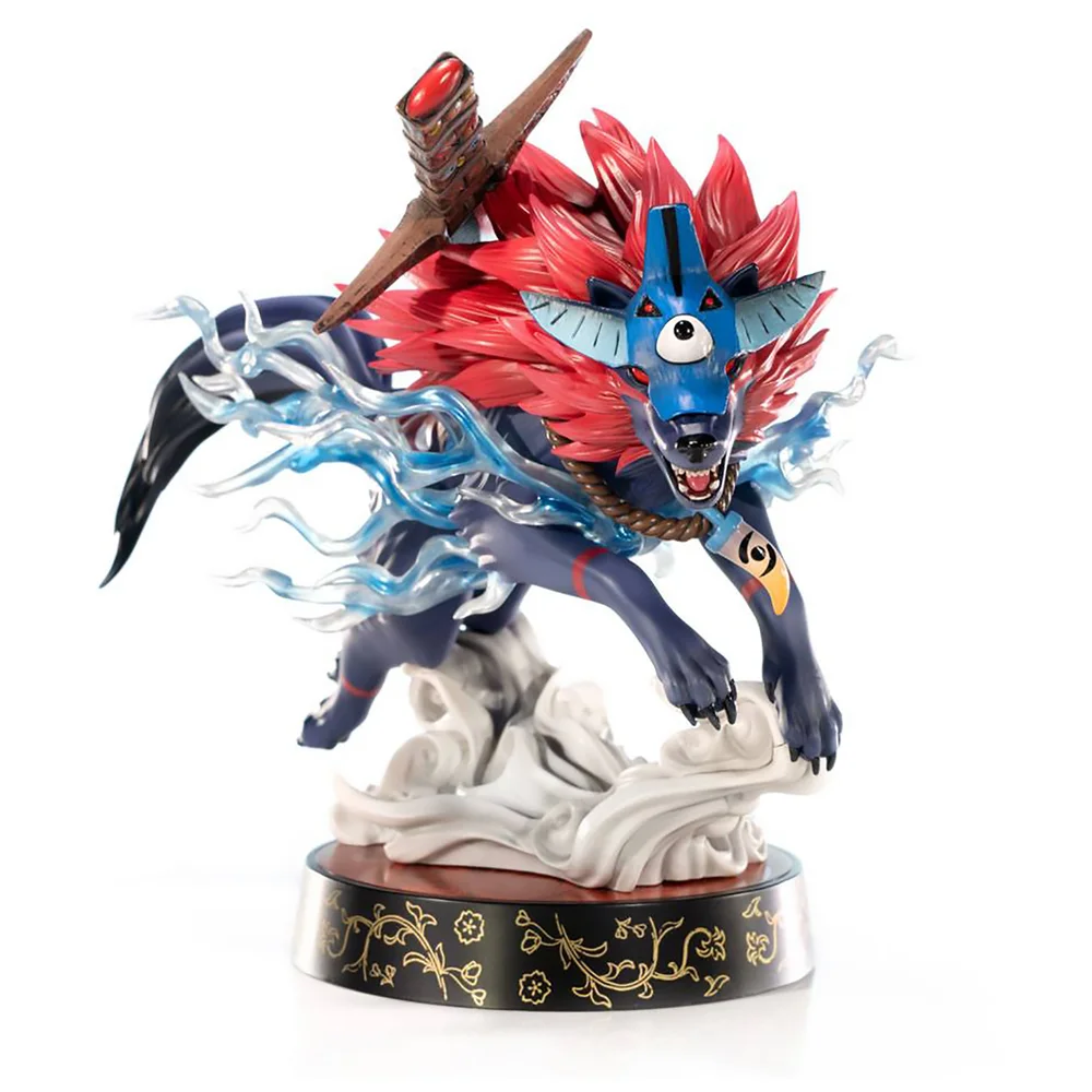 Erste 4 Figuren Okami Oki Wolf Form 21cm PVC-Figur Bild 1