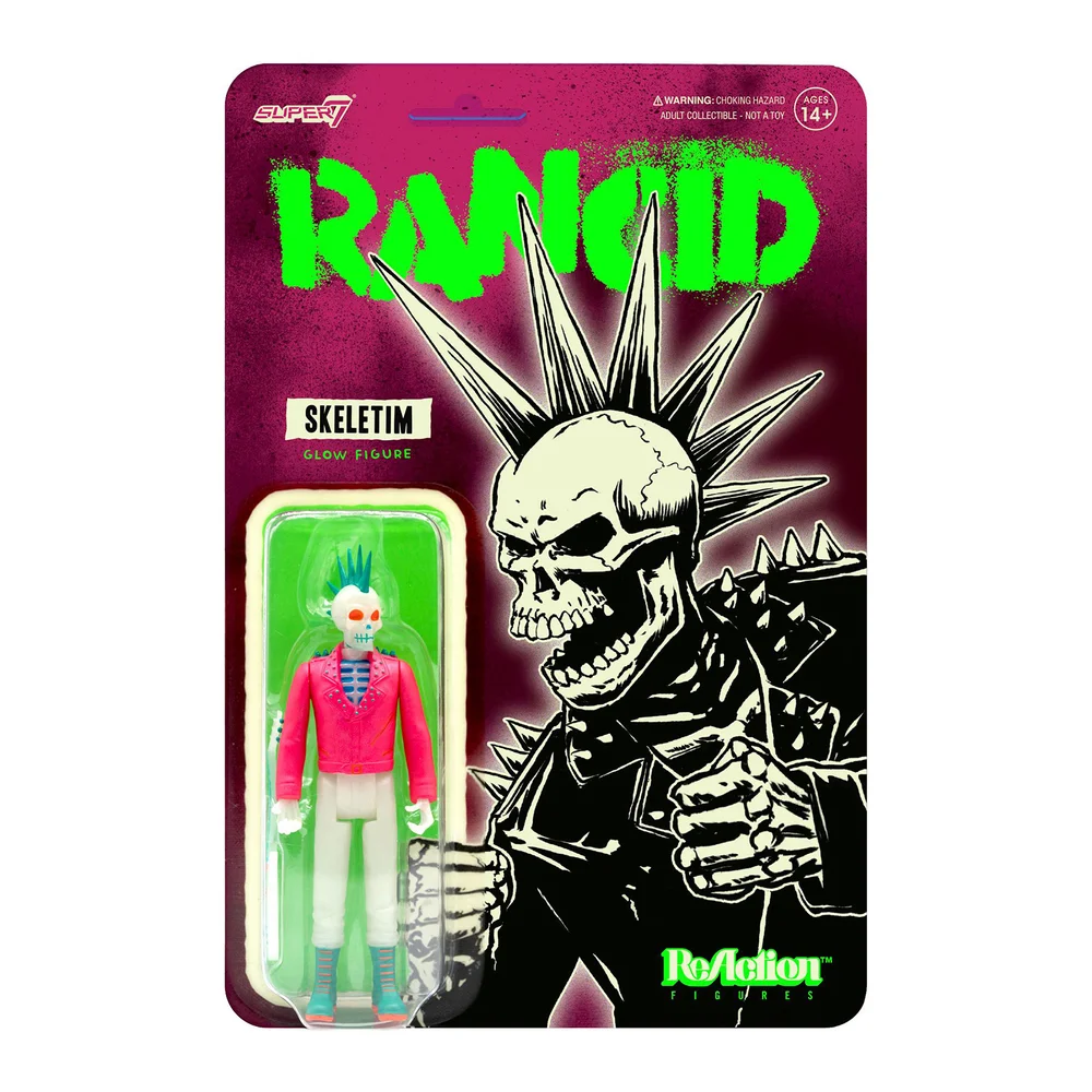 Super7 Rancid ReAction Figur - Skeletim (Glow) Bild 1