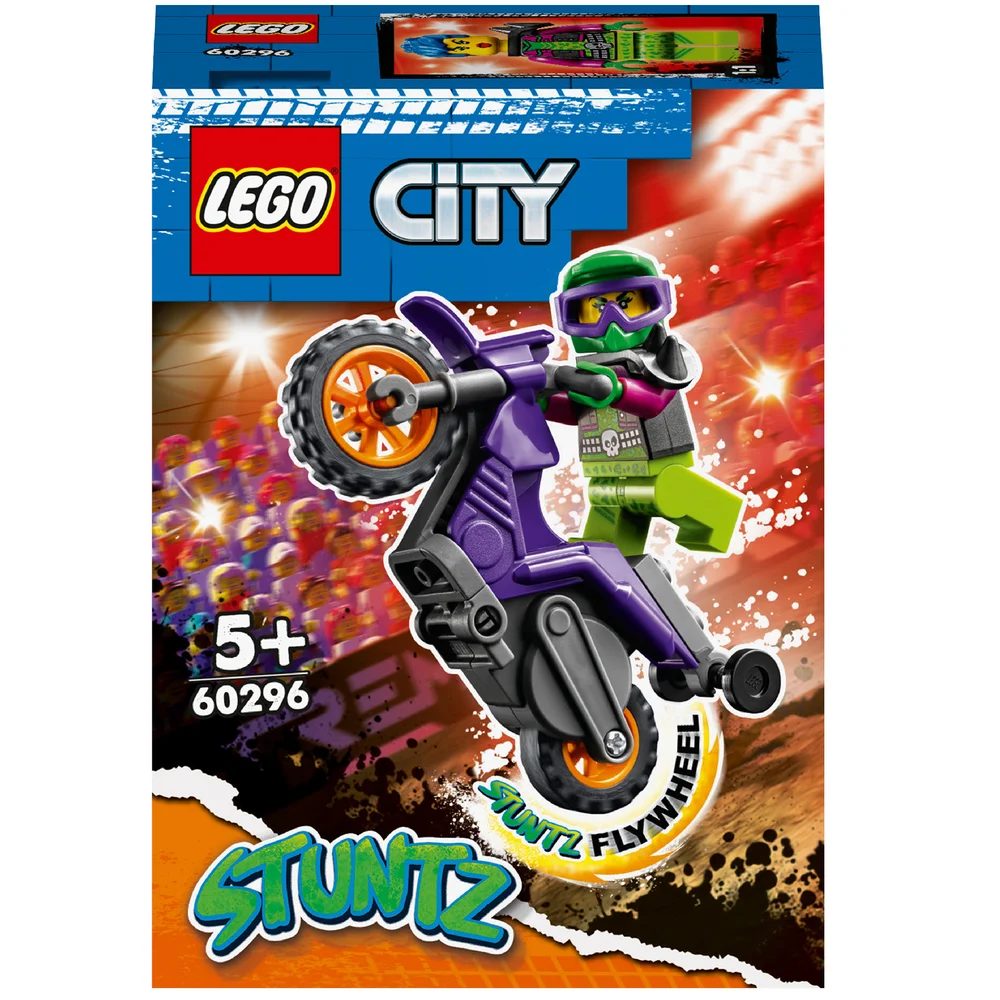 LEGO City: Stuntz Wheelie Stunt Bike Toy Motorbike Set (60296) Bild 1