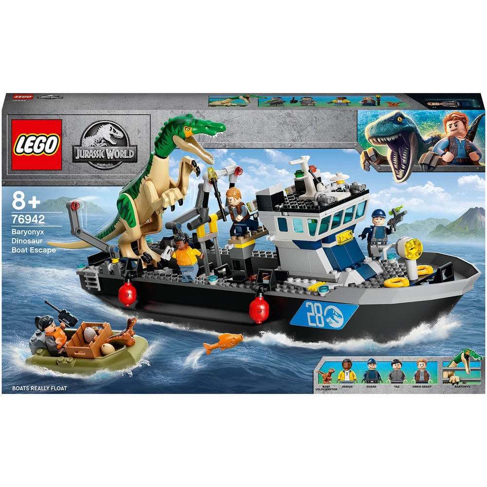 LEGO Jurassic World: Baryonyx Dinosaur Boat Escape Toy (76942) Bild 1