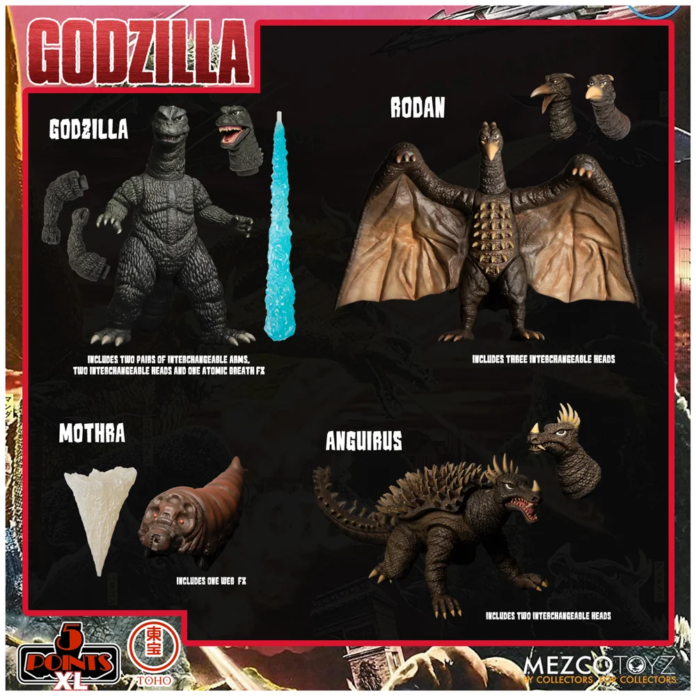 Mezco Godzilla: Destroy All Monsters Round One 5 Punkte XL Deluxe Box-Set Bild 1
