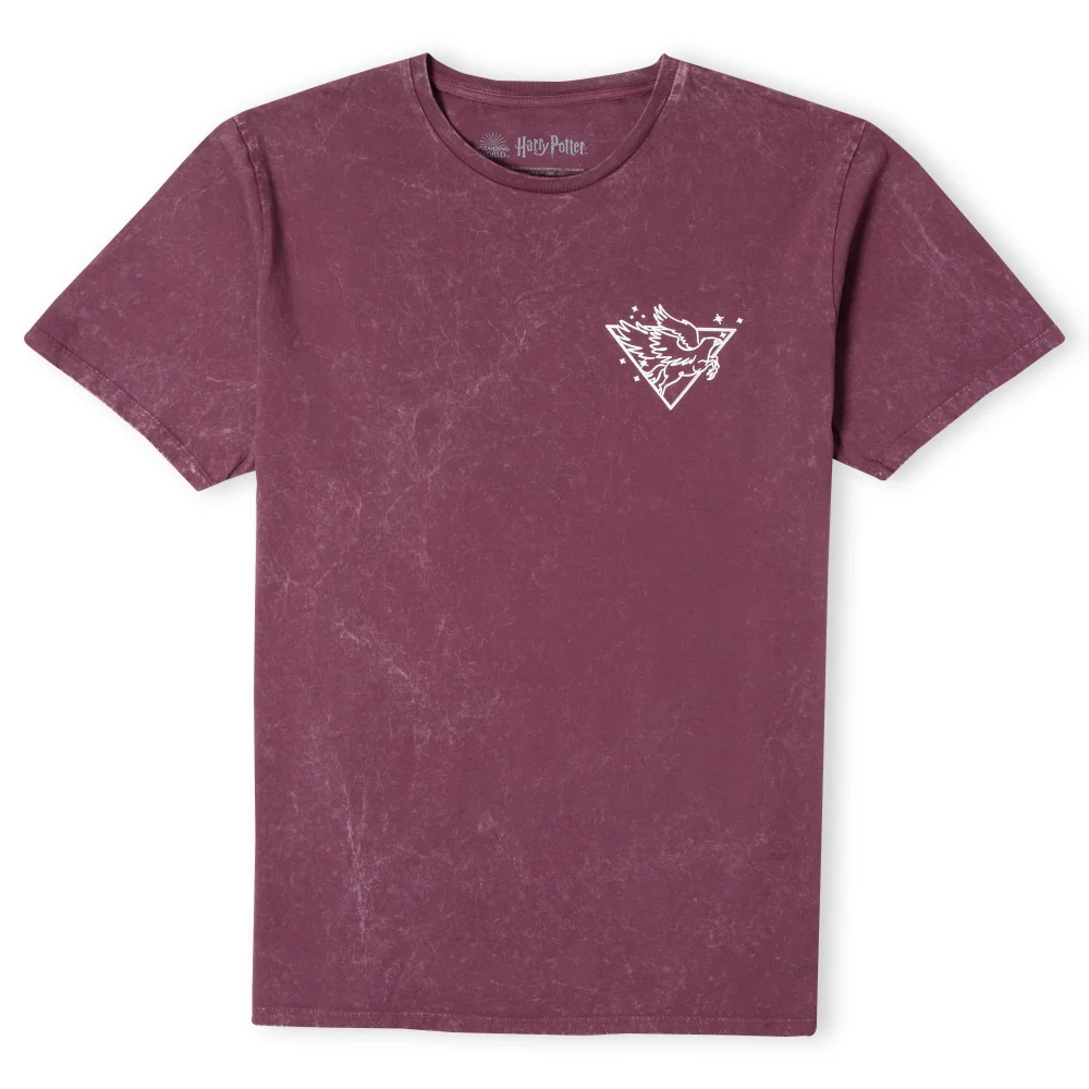 Harry Potter Buckbeak Metallic Pocket Print Unisex T-Shirt - Burgundy Acid - L Bild 1