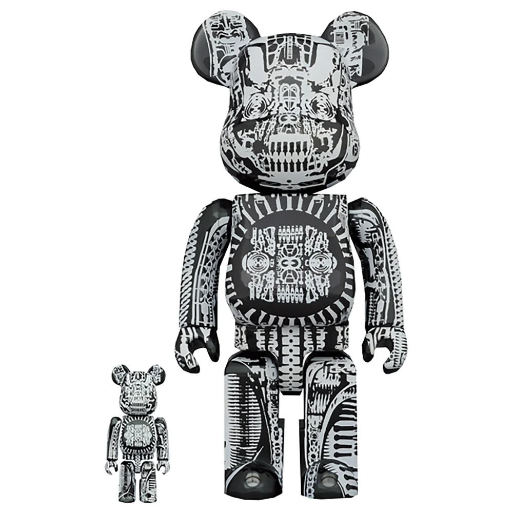 Medicom Bearbrick 400% H.R. Giger Black Figure Bild 1