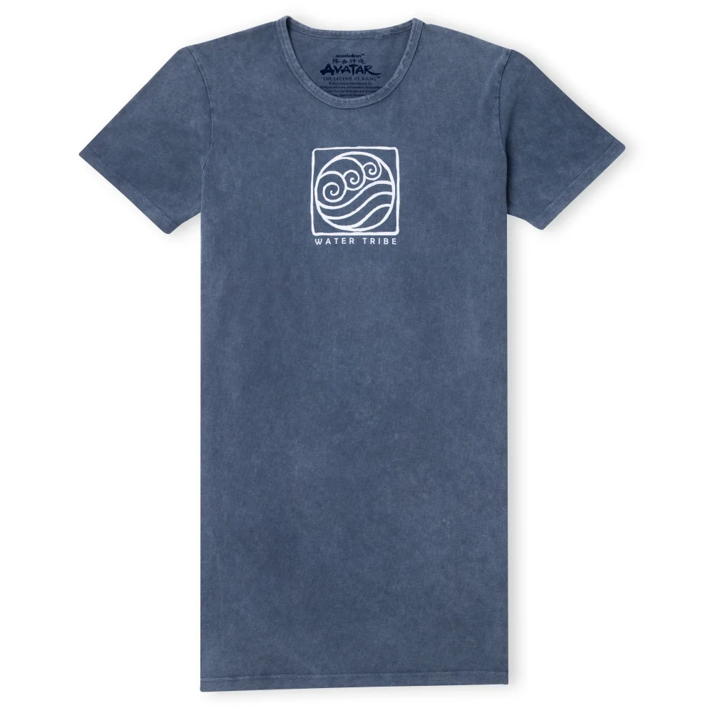 Avatar Water Tribe Women's T-Shirt Dress - Navy Acid Wash - XXL Bild 1