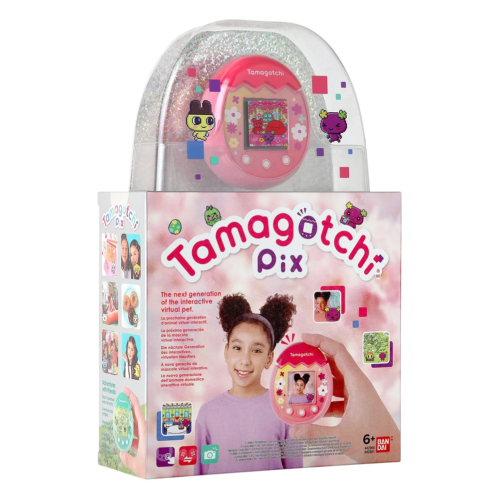 Tamagotchi Pix Virtuelles Haustier und Kamera Rosa Bandai Bild 1