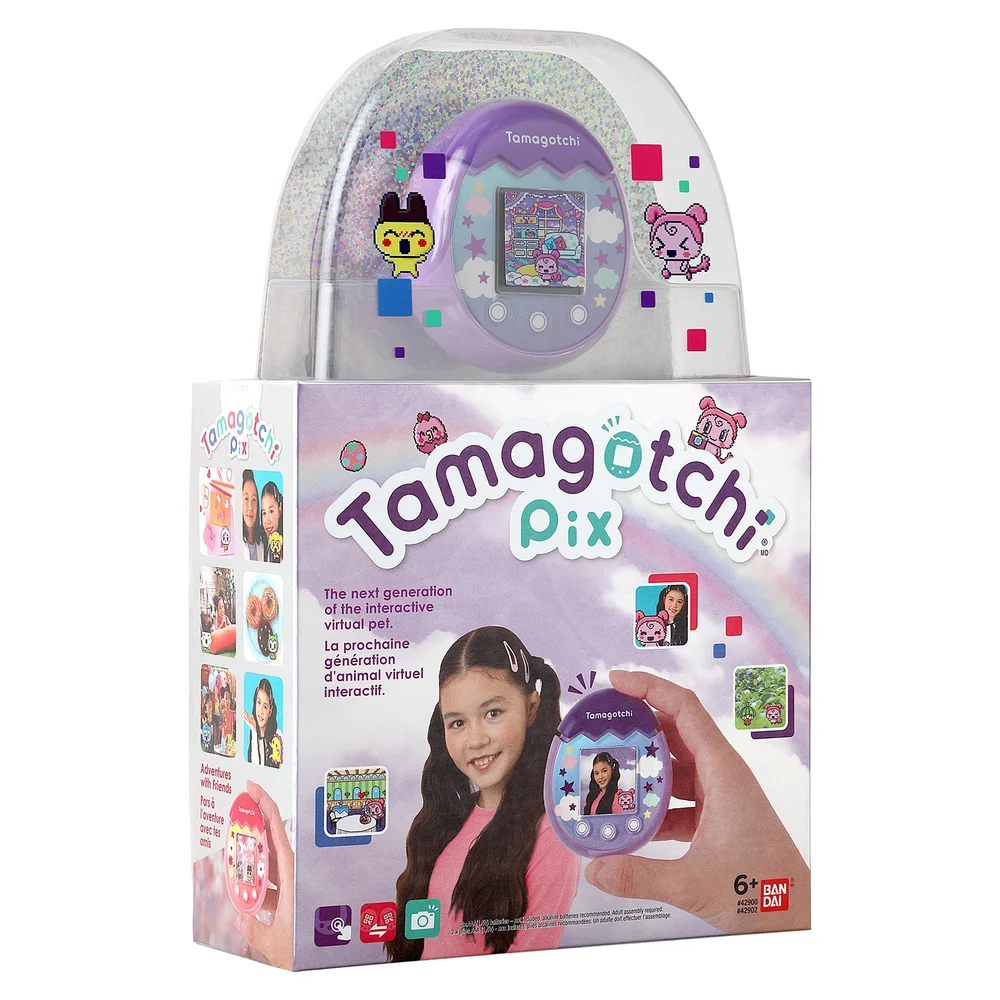 Tamagotchi Pix Virtuelles Haustier und Kamera Lila Bandai Bild 1