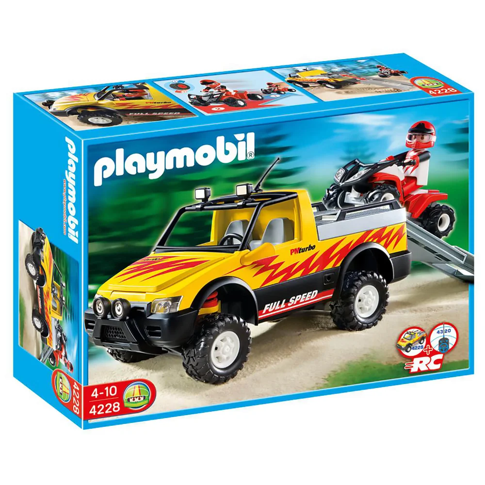 Playmobil 4x4 Pick-up with Quad (4228) Bild 1