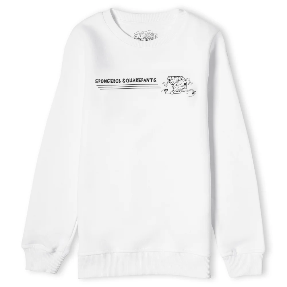 Spongebob Squarepants Sprinting Through The Sea Kids' Sweatshirt - White - 3-4 Jahre Bild 1