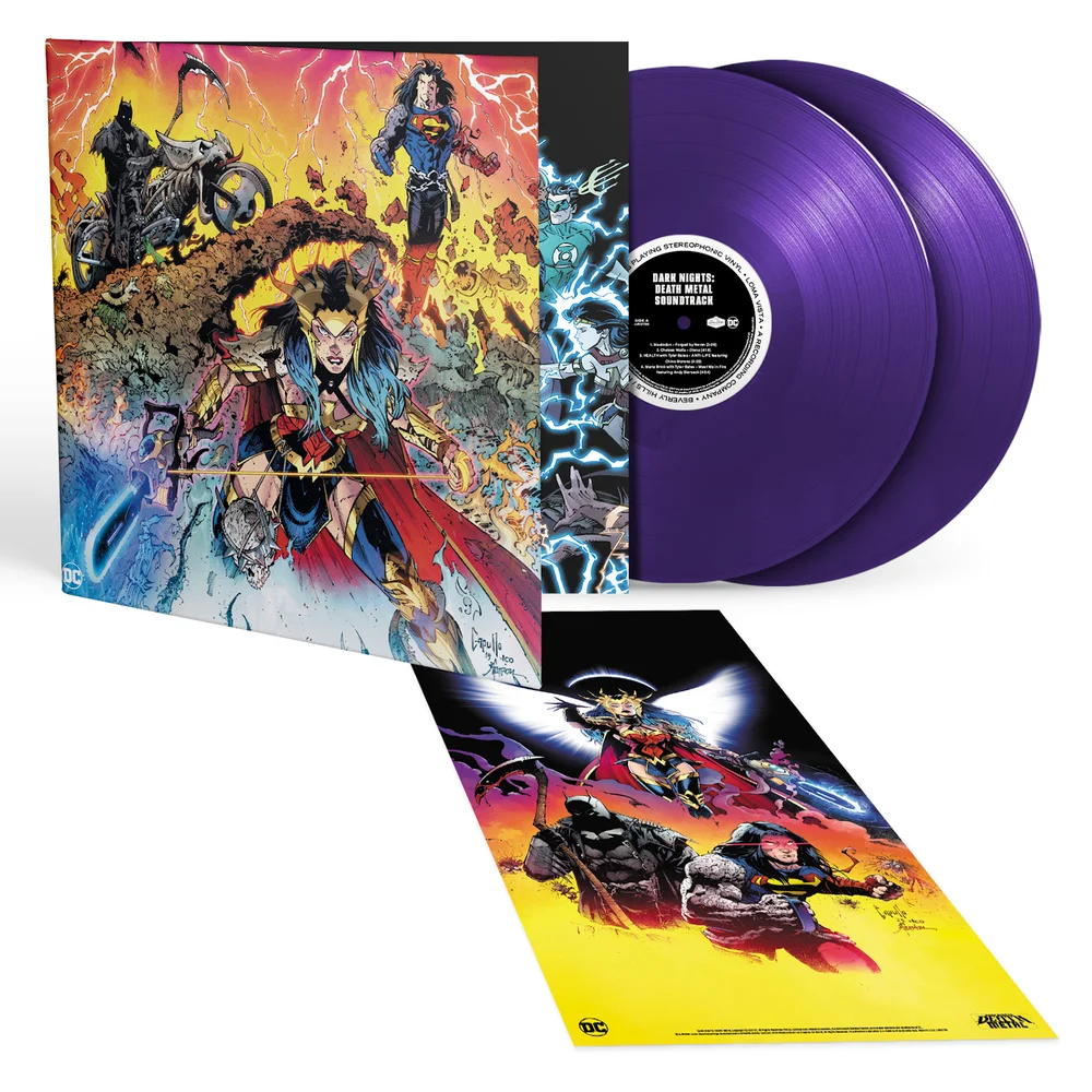 DC Dark Nights: Death Metal - Soundtrack Zavvi Exclusive Violett 2LP Bild 1
