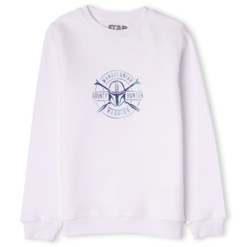 Star Wars The Mandalorian Bounty Hunter Warrior Kids' Sweatshirt - White - 3-4 Jahre Bild 1