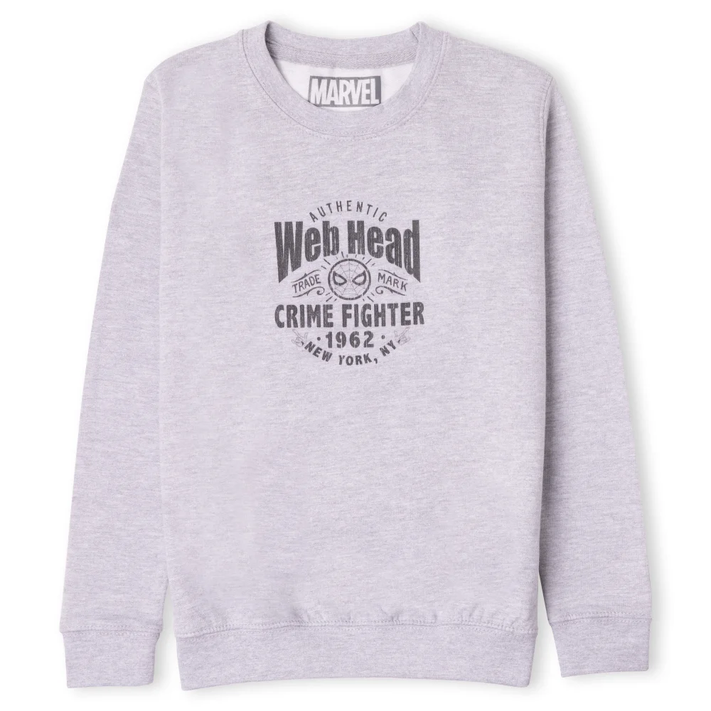 Marvel Web Head Crime Fighter Kids' Sweatshirt - Grey - 11-12 Jahre Bild 1