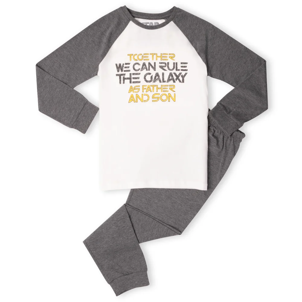 Father And Son Kids' Pyjamas - White/Grey - 3-4 Jahre Bild 1