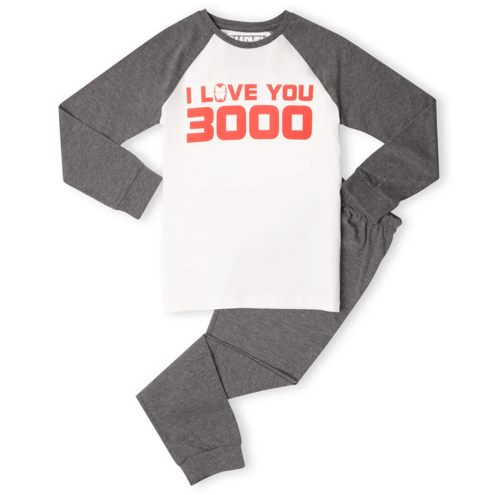 Marvel I Love You 3000 Kids' Pyjamas - White/Grey - 3-4 Jahre Bild 1