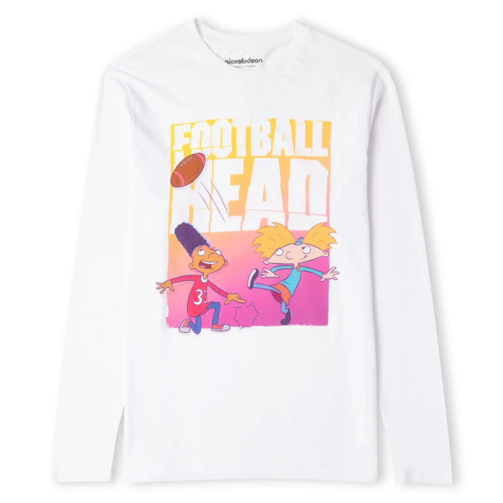 Nickelodeon Hey Arnold Football Head Men's Long Sleeve T-Shirt - White - S Bild 1