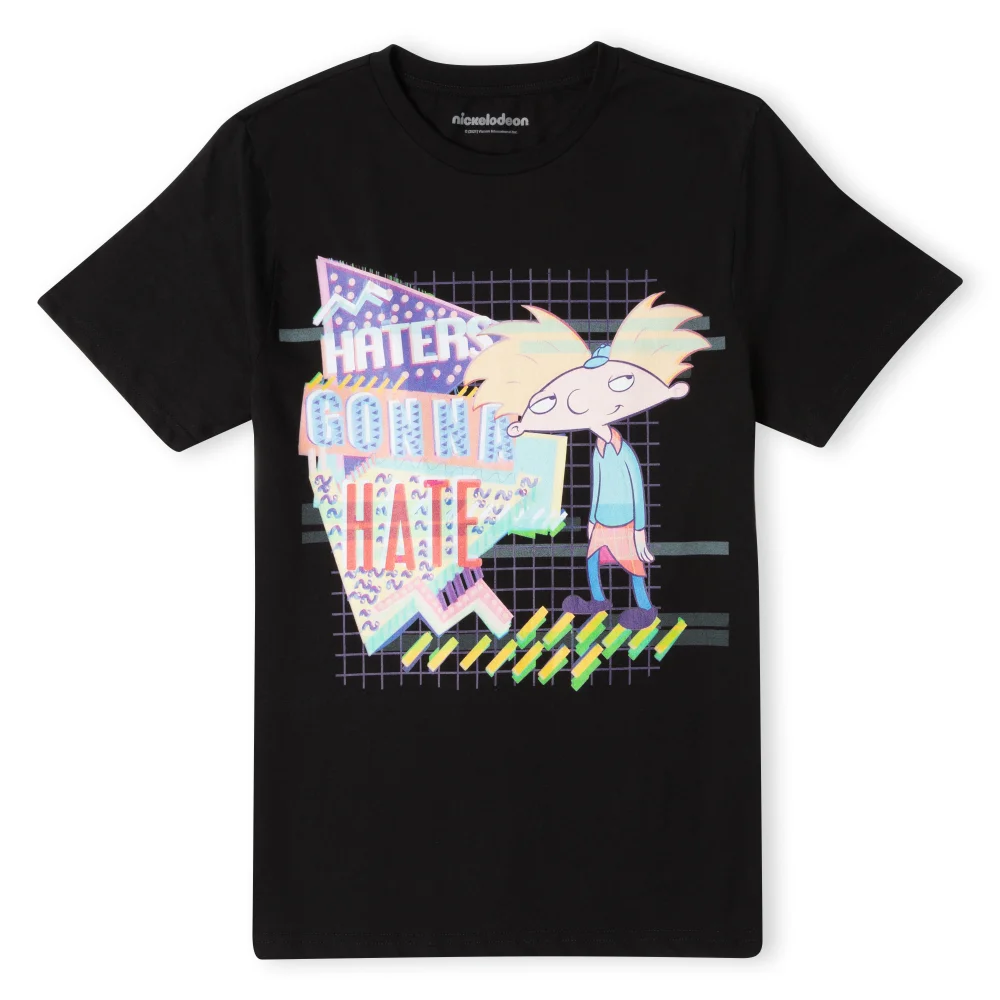 Nickelodeon Hey Arnold Haters Gonna Hate Unisex T-Shirt - Black - S Bild 1