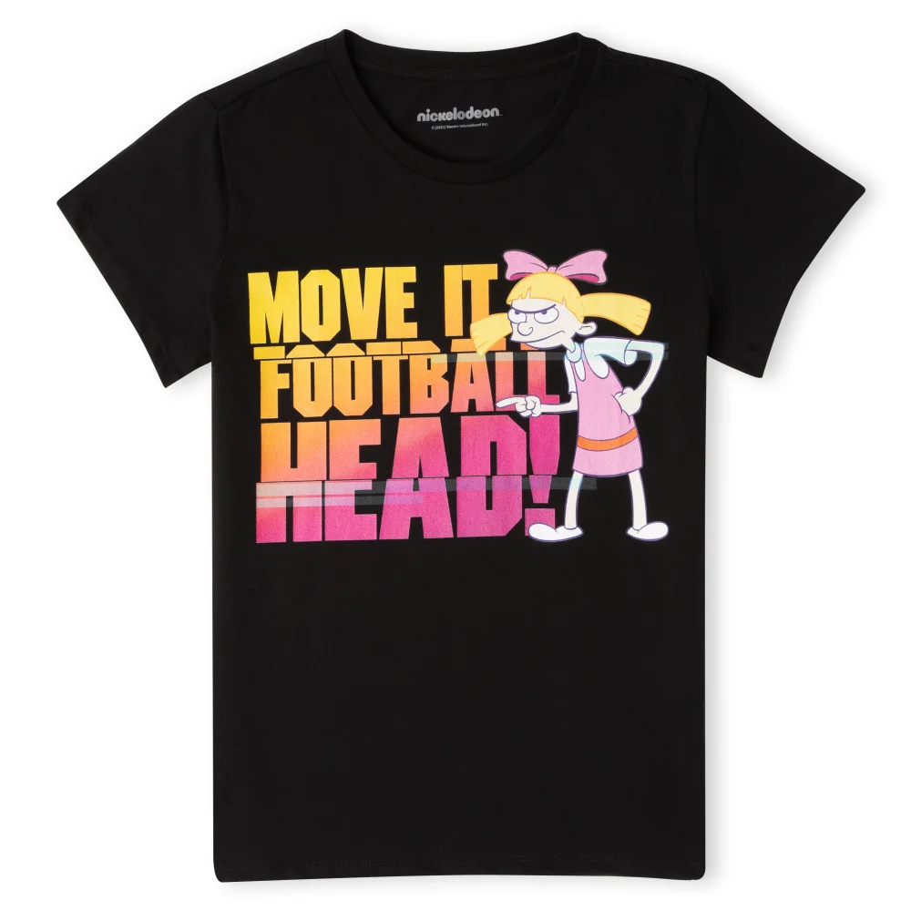 Nickelodeon Hey Arnold Move It Football Head Women's T-Shirt - Black - XS Bild 1
