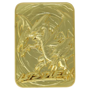 Fanattik Yu-Gi-Oh! Blue Eyes Ultimate Dragon 24K Gold Plated Limited Edition Collectible Metal Card