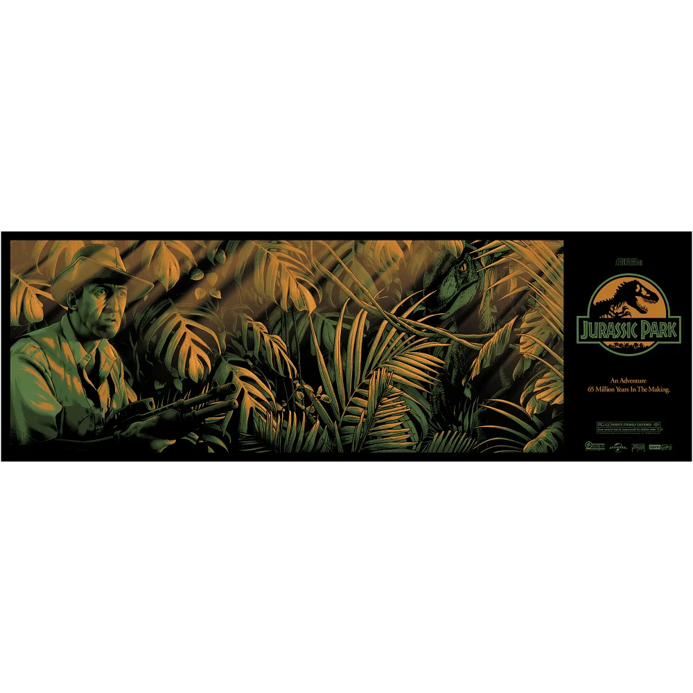 Jurassic Park Clever Girl Screen Print - 36 x 12 inch - By Nos4a2 Design Bild 1