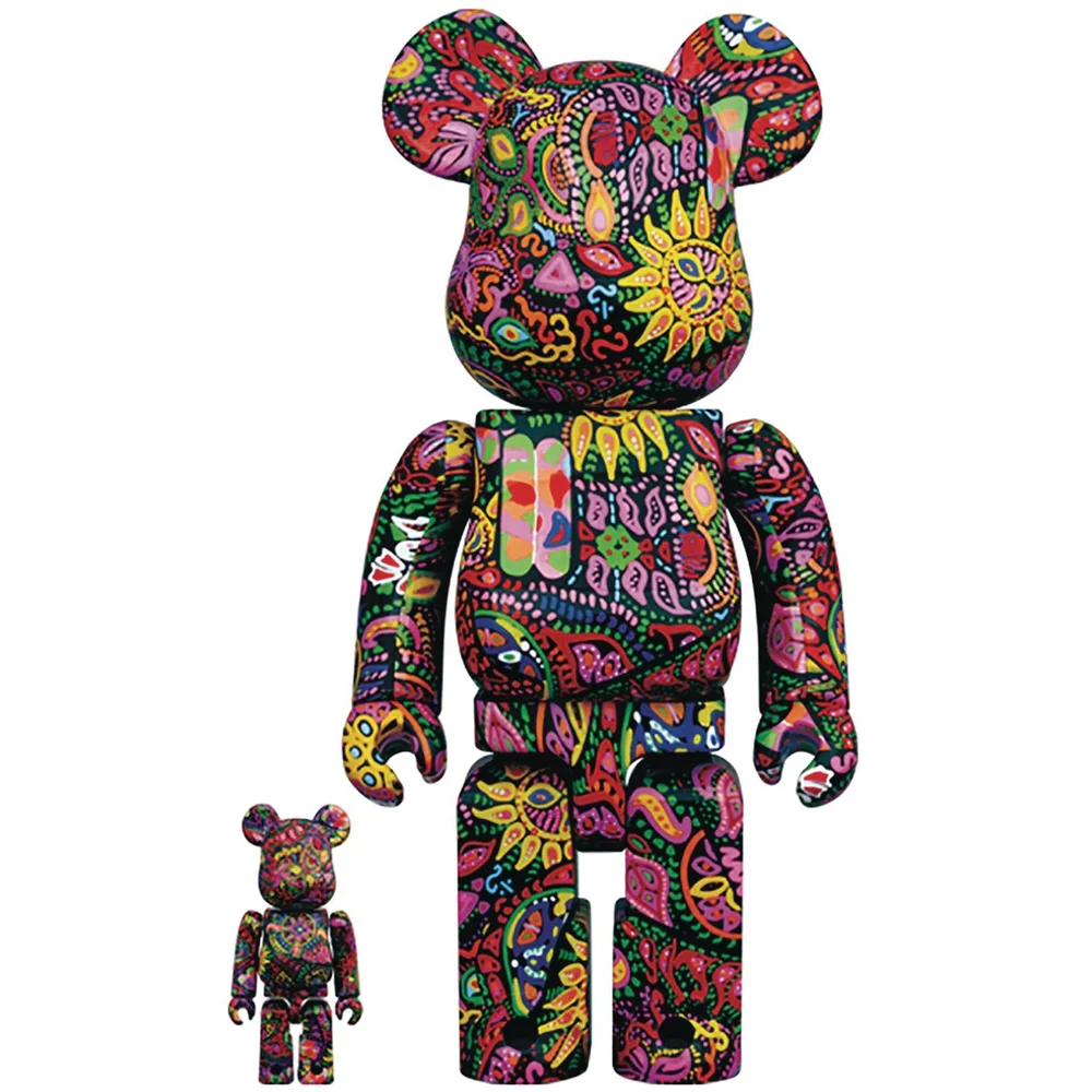 Medicom hide 100% X 400% Be@rbrick 2-Pack - Psychedelic Paisley Bild 1