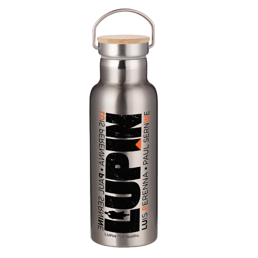 Lupin Multi Slogan Portable Insulated Water Bottle - Steel Bild 1