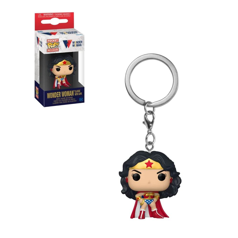DC Comics Wonder Woman 80th Classic with Cape Funko Pop! Keychian Bild 1
